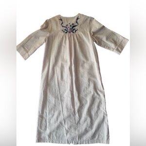 Bob Mackie Wearable Art Women Pink Zip Front House Dress Robe Embroidered-Small